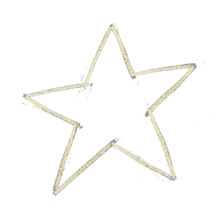 A hollow chalk star